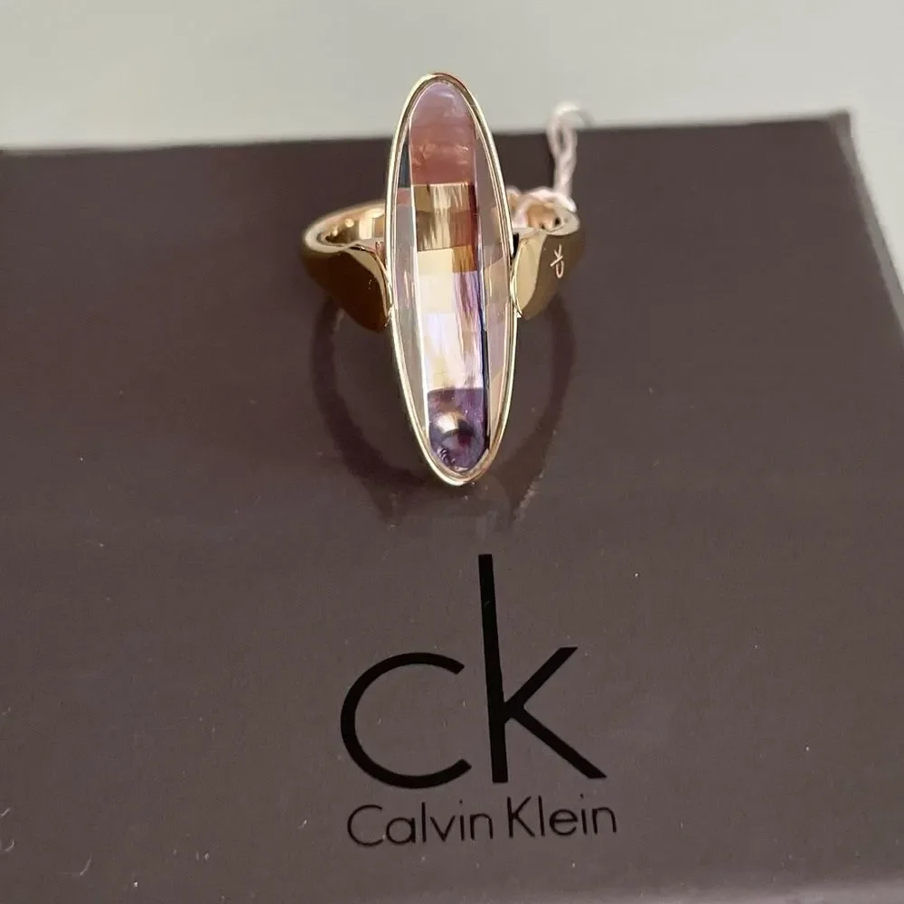 NWT Calvin Klein Slim Oval Cocktail Ring
